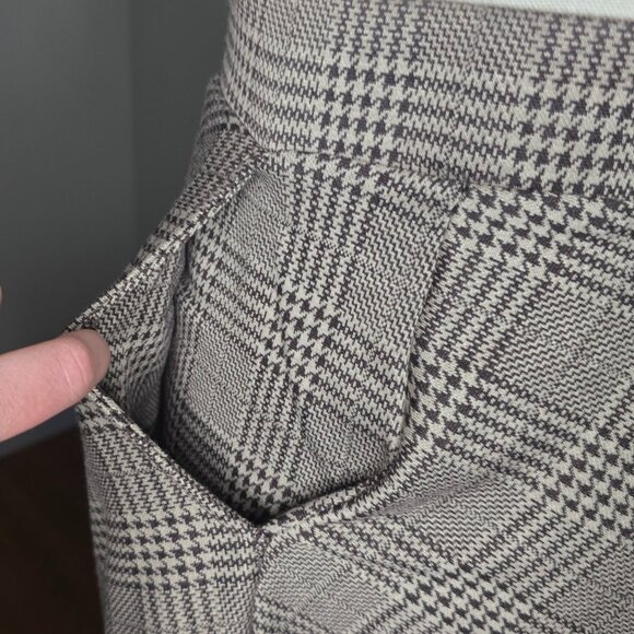 HALARA Plaid A-Line Midi Skirt Tartan Houndstooth Office NWT - Picture 9 of 13